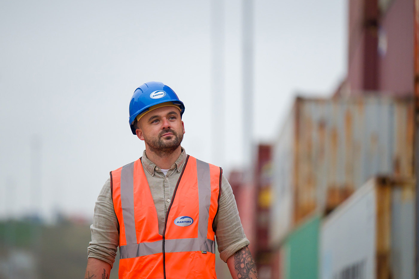 Maritime employee walking